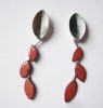 Silver and enamelled copper  earrings
